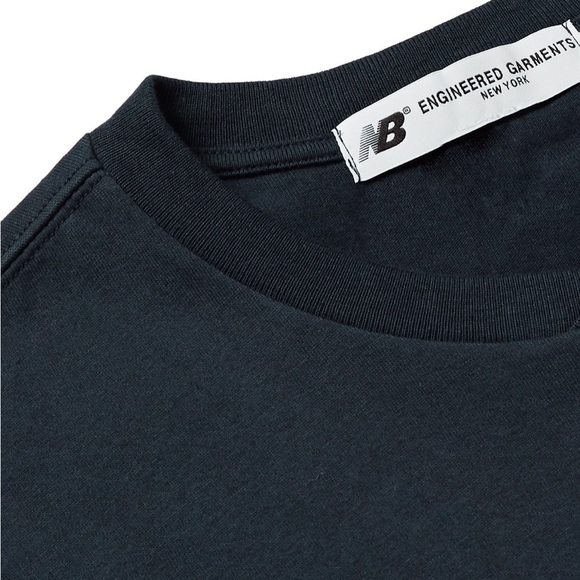 NWT New Balance x Engineered Garments Cross Crew Tee - Navy - Picture 7 of 12
